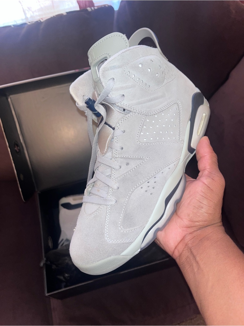 Jordan 6 “Georgetown” Grey and Navy Suede
